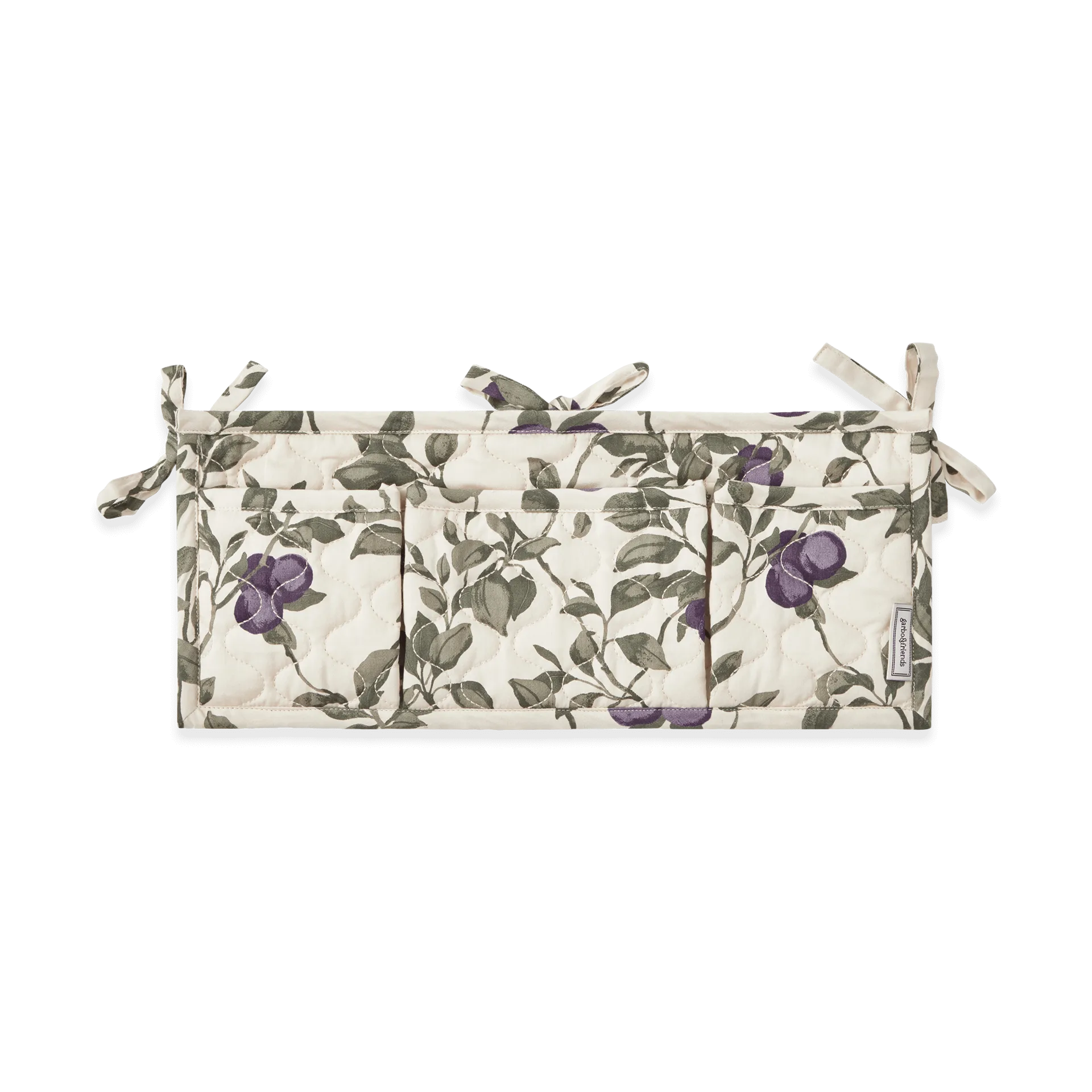 Plum satin quiltad sängficka, 43x18cm Garbo&Friends