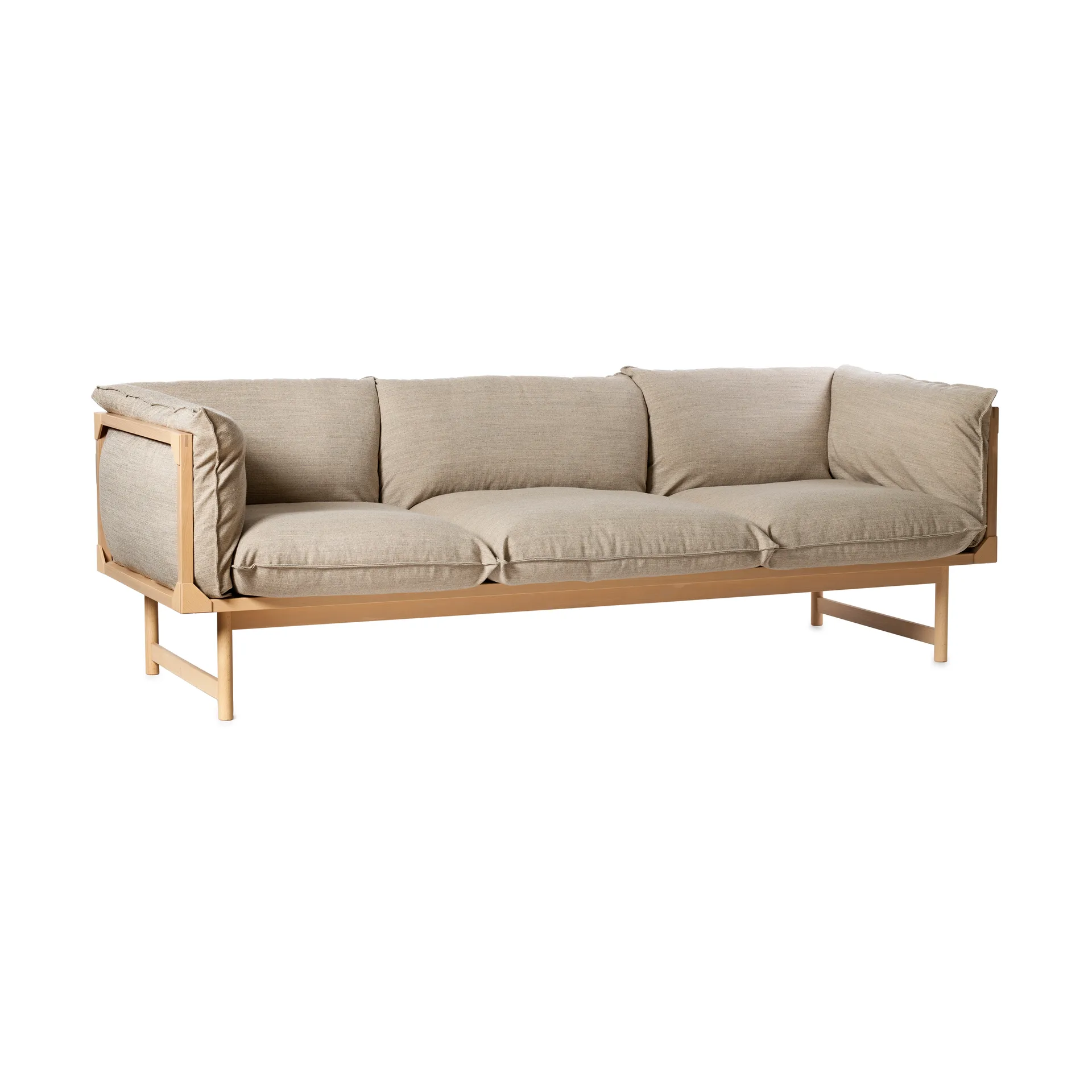 Bleck 3-sits soffa, Bok-white-foss 0212 Gärsnäs