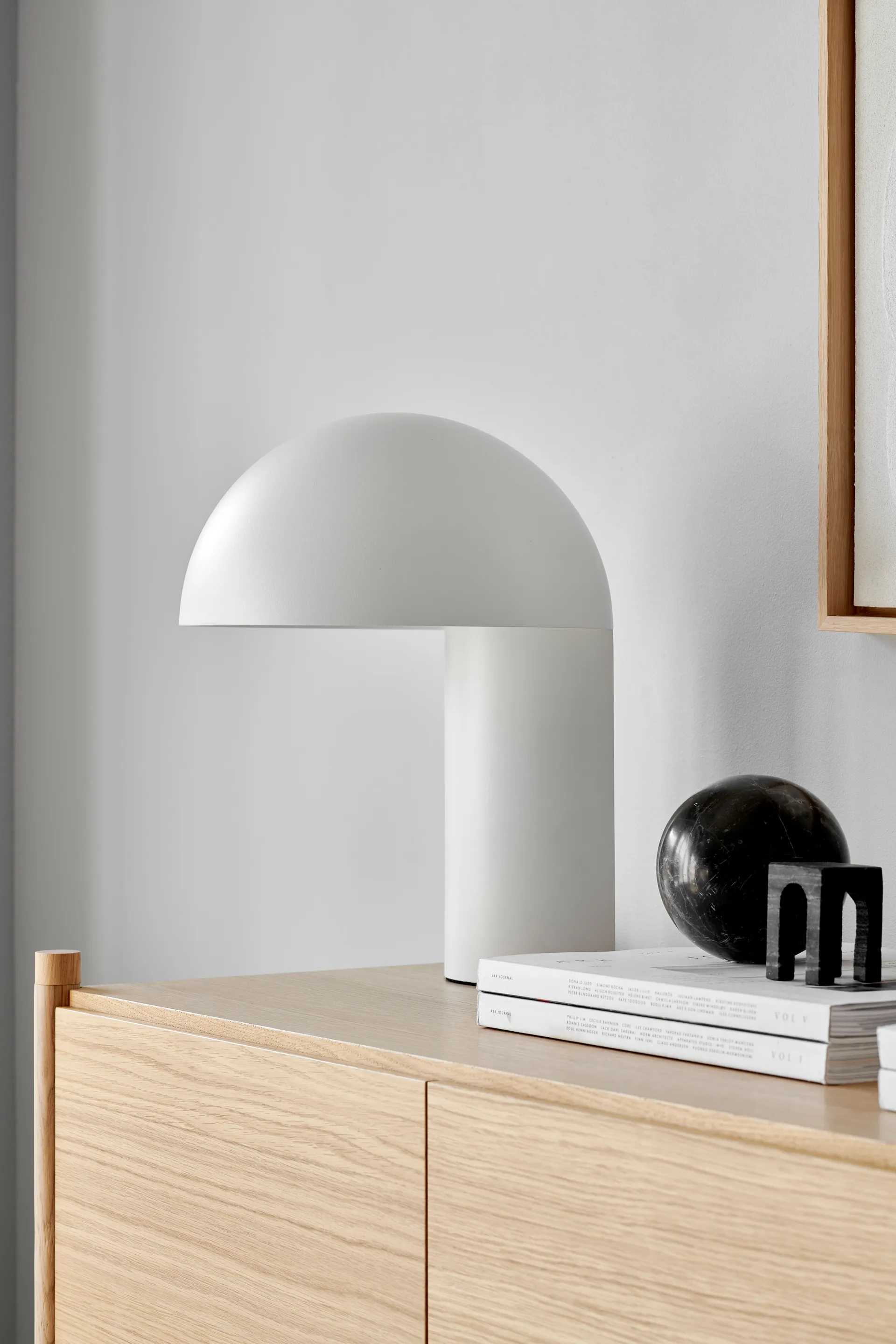 Leery bordslampa 40 cm, Vit Gejst