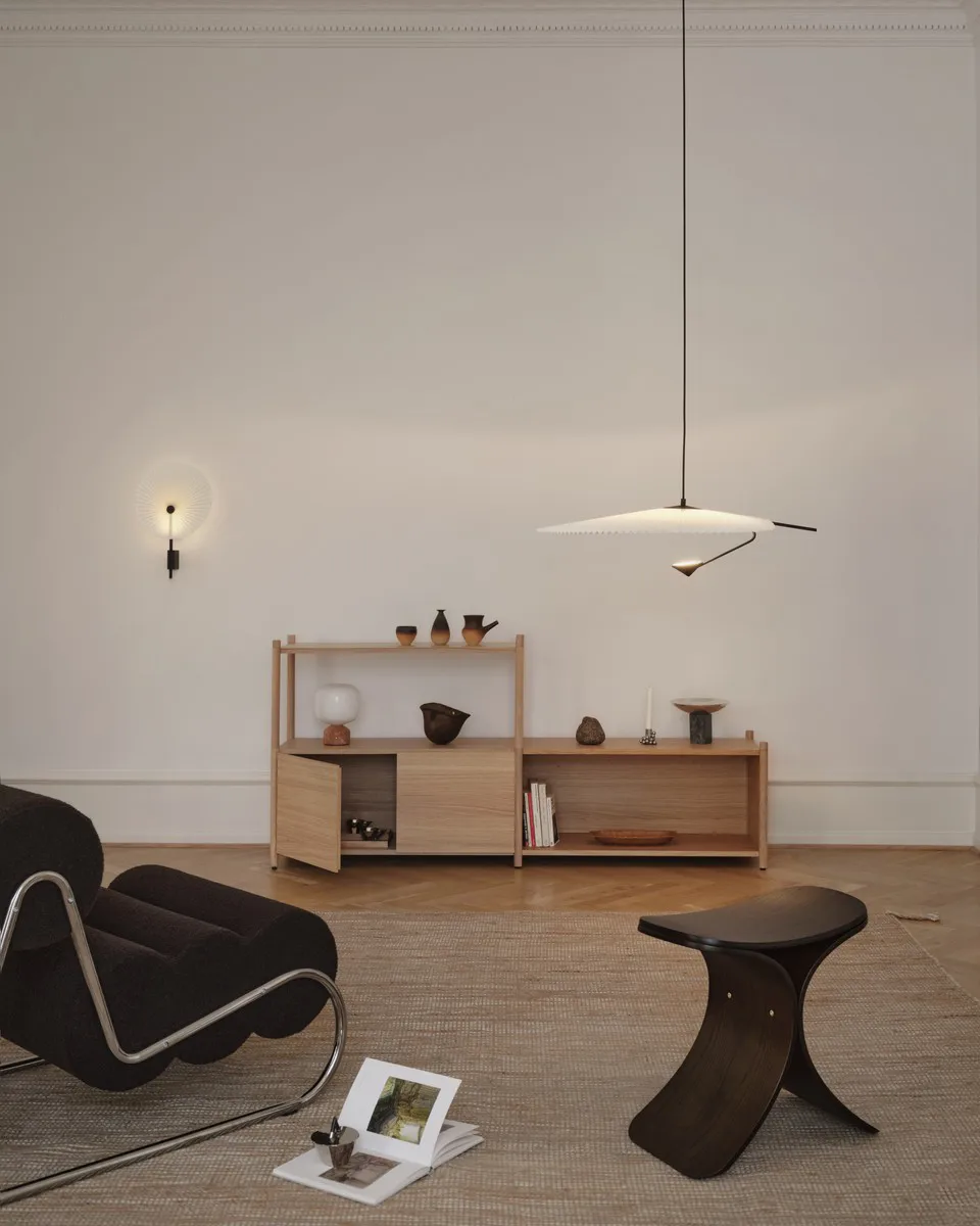 Luno pall 48x28x72 cm, Mörk ek Gejst