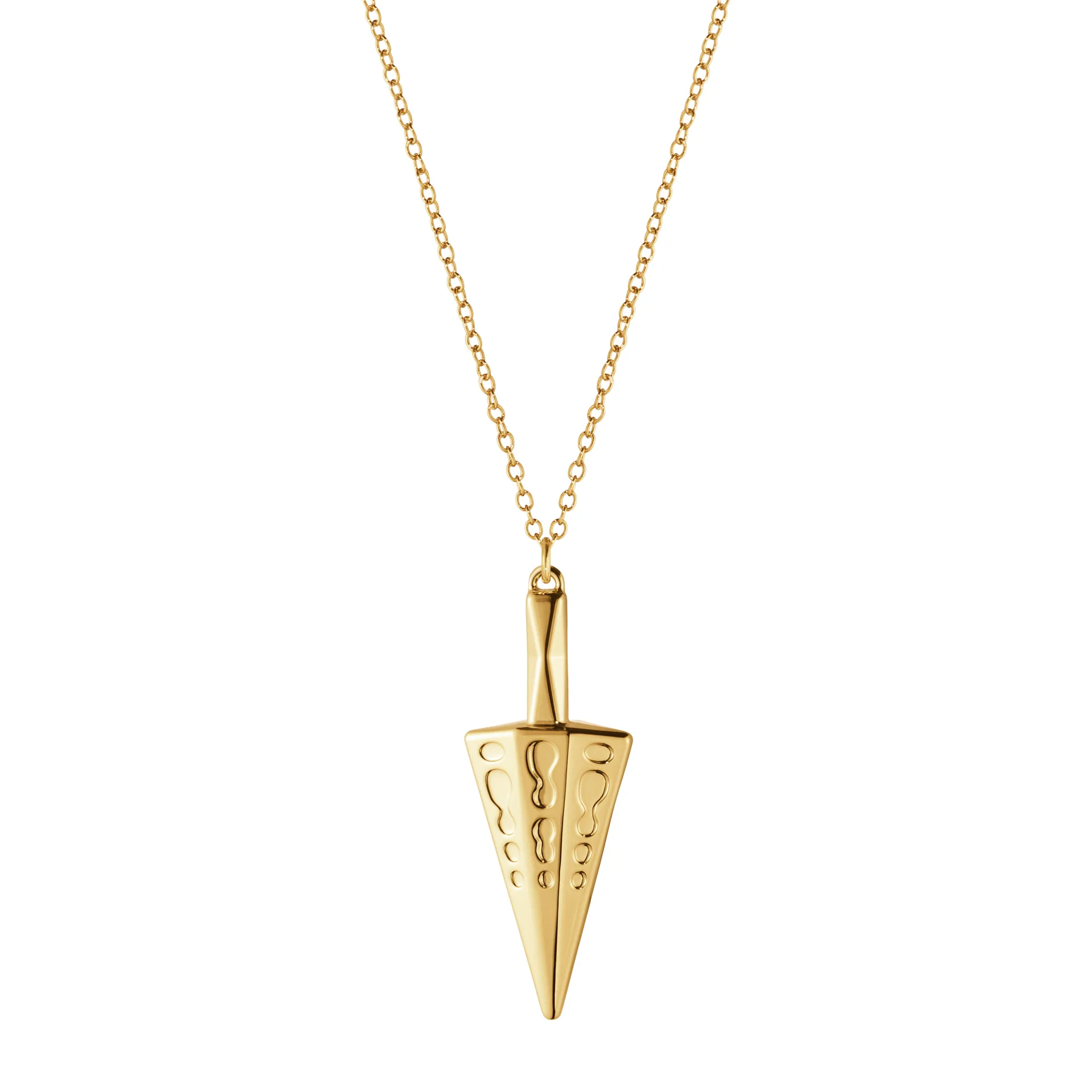 2022 Cone julhänge med kedja, guldpläterat Georg Jensen