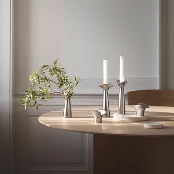 Bloom Botanica ljusstake 2-pack - Rostfritt stål - Georg Jensen
