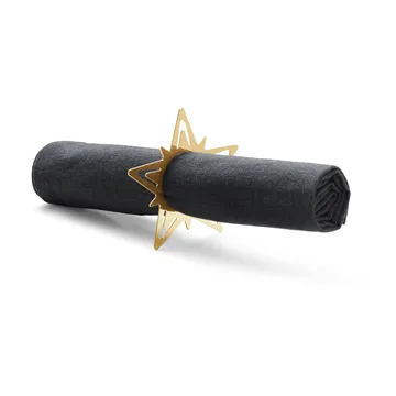Classic christmas star servettring Ø9 cm 2-pack - Guld - Georg Jensen