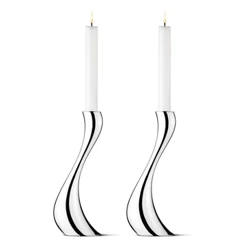 Cobra ljusstake 2-pack - stor, 24 cm - Georg Jensen