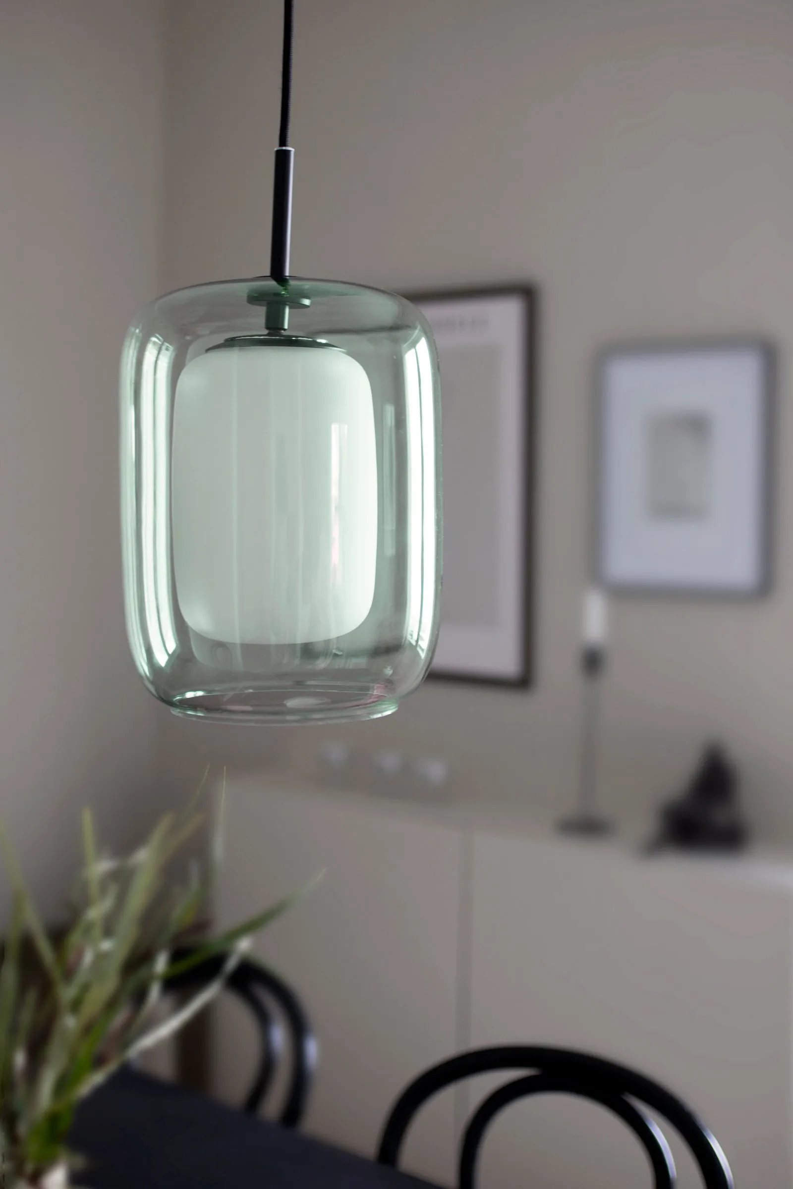 Cuboza pendel Ø20 cm, Grön-vit Globen Lighting