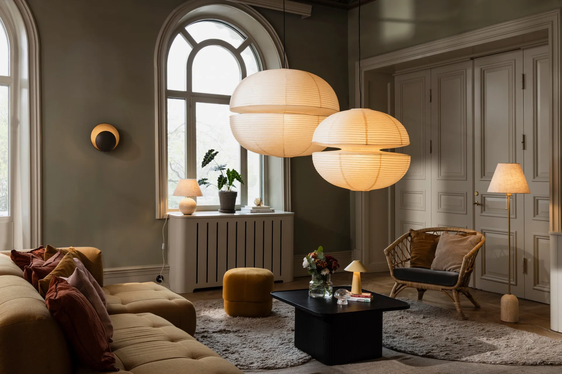 Mela lampskärm, Beige, Ø80 cm Globen Lighting