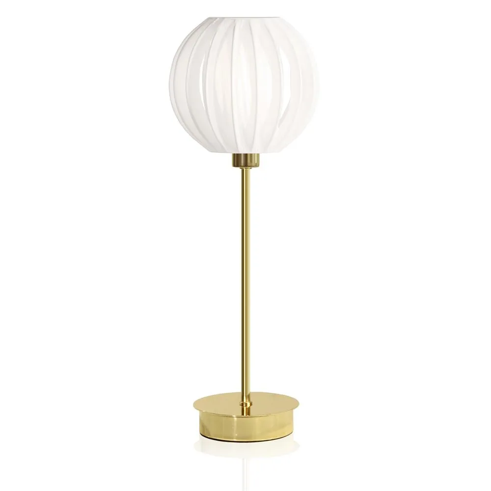 Plastband bordslampa, mässing Globen Lighting
