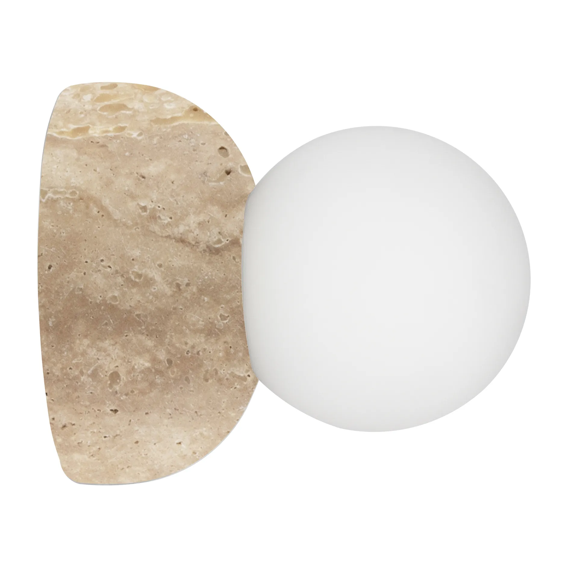 Torrano vägglampa/plafond 13 cm, Travertin Globen Lighting
