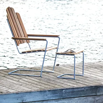 A3 bord/fotpall - Ek olja-varmförzinkat stativ - Grythyttan Stålmöbler