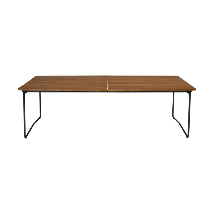B31 matbord - 230x92 cm, Obehandlad teak-svart - Grythyttan Stålmöbler