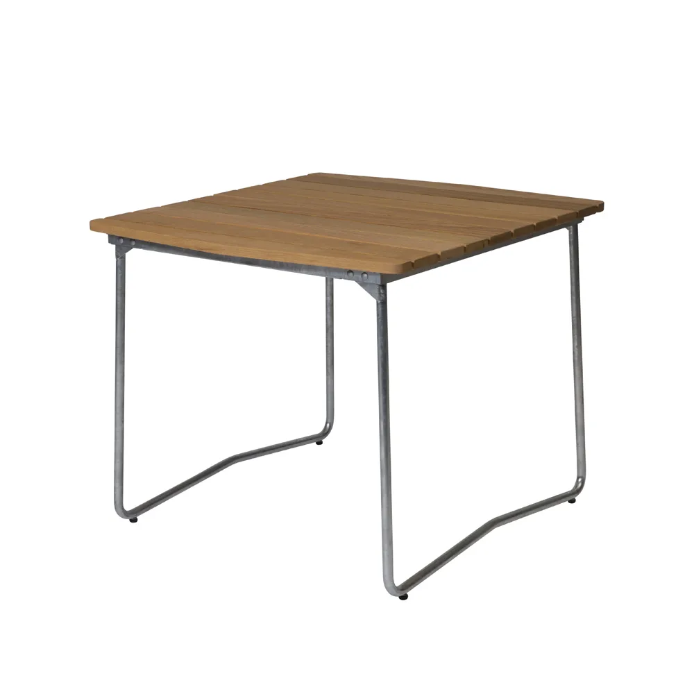 B31 matbord, 92x84 cm, Ek olja-varmförzinkat stativ Grythyttan Stålmöbler