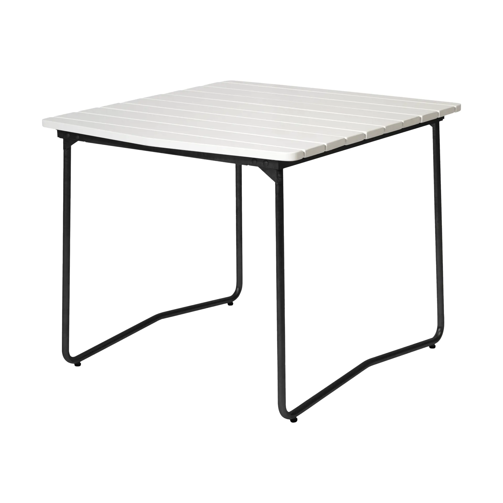 B31 matbord, 92x84 cm, Vitlackerad ek-svart Grythyttan Stålmöbler