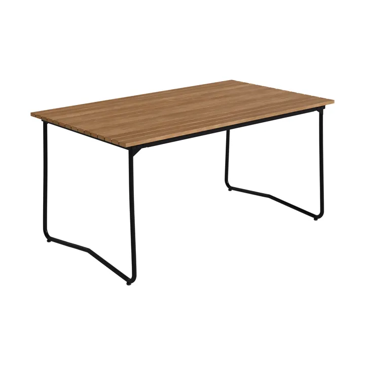 Bovik bord - Teak-svart stålstativ, 150x92 cm - Grythyttan Stålmöbler