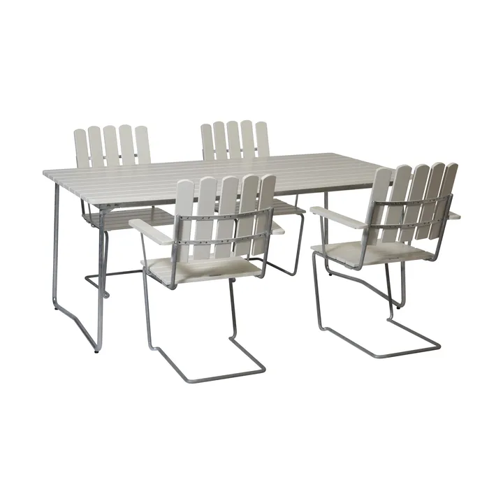 Grythyttan matgrupp vit B31 170 cm + 4st A2 - Grythyttan Stålmöbler