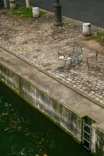 High Tech stol - Blågrön - Grythyttan Stålmöbler