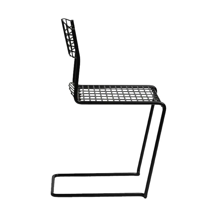 High Tech stol, Svart Grythyttan Stålmöbler