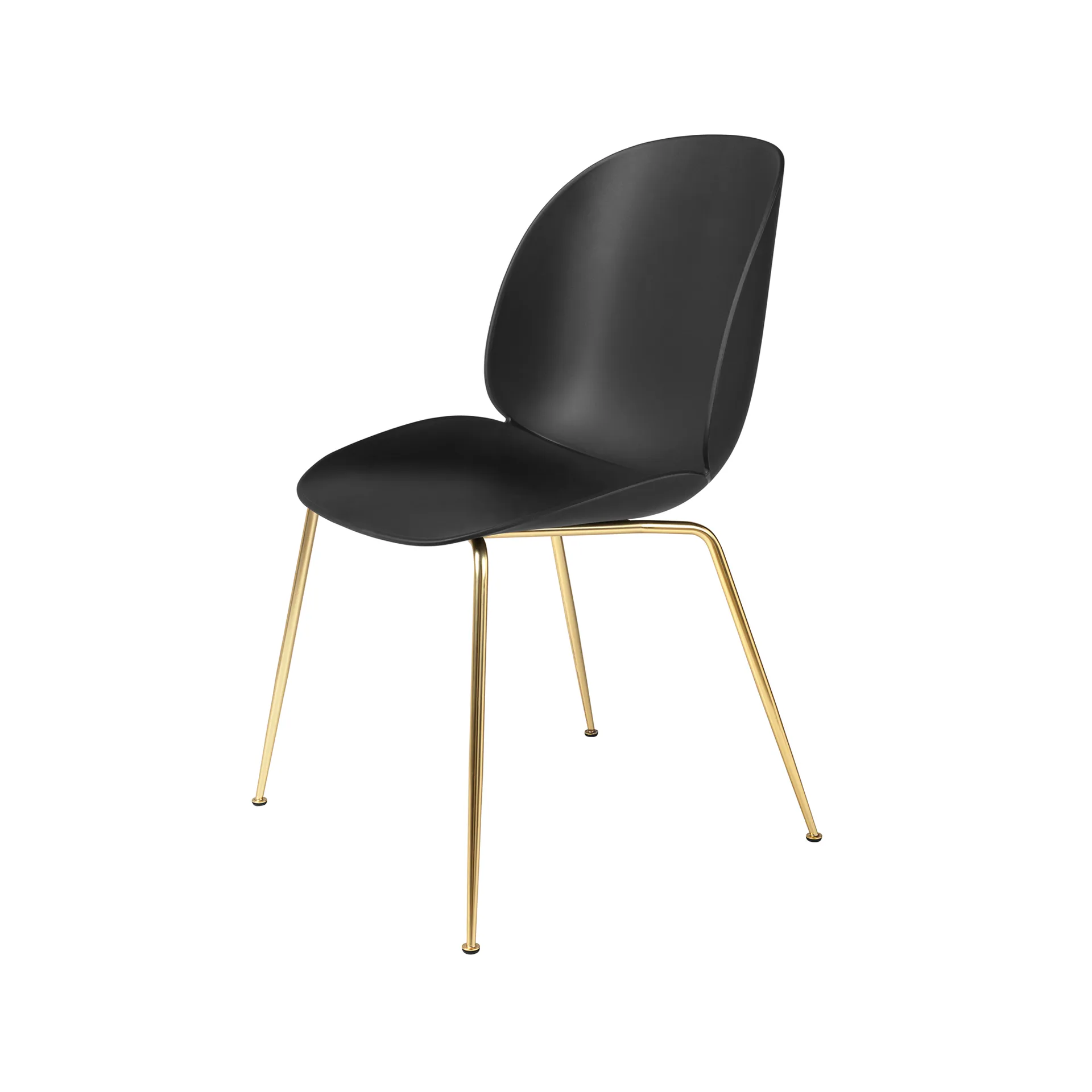 Beetle stol, Black, mässingsstativ GUBI