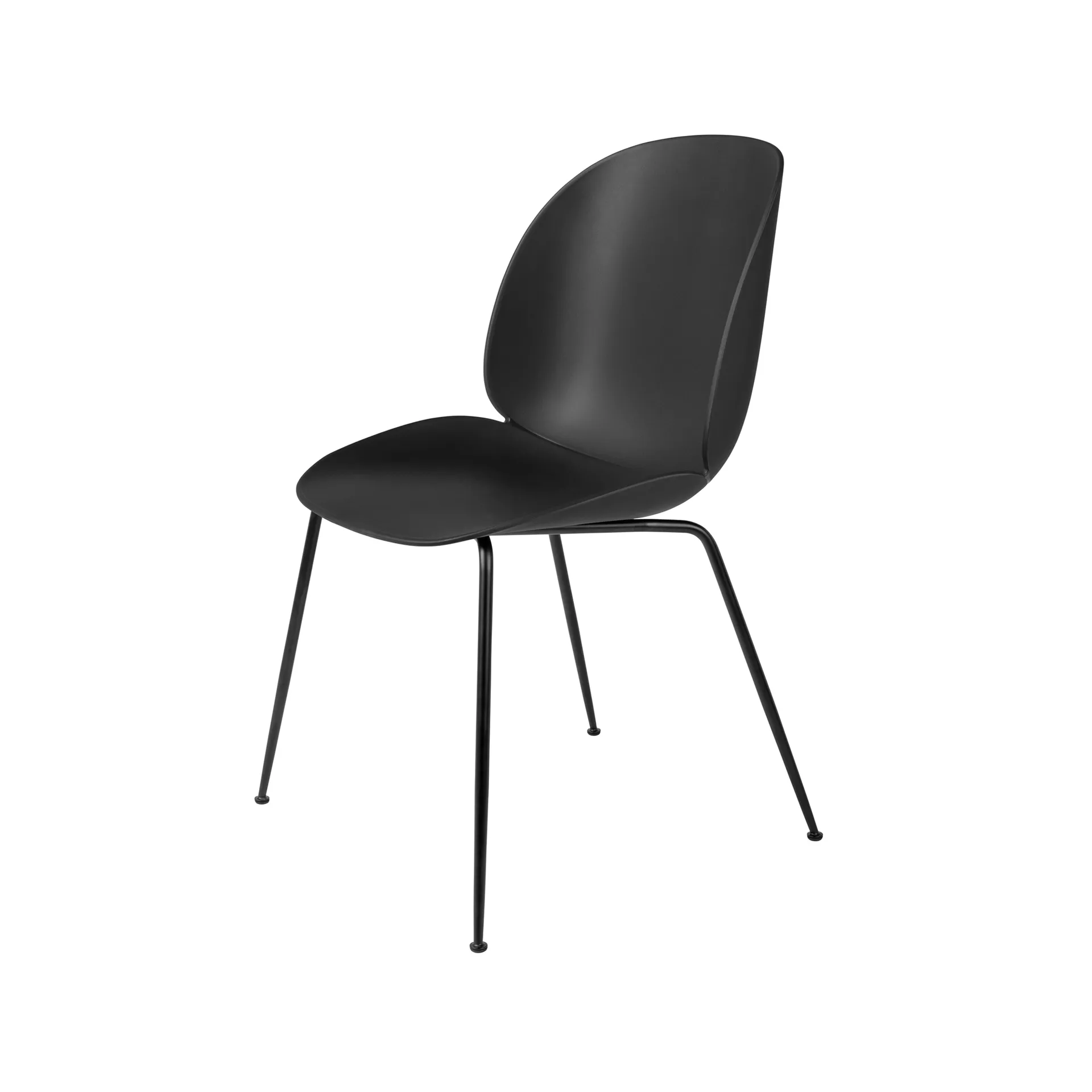 Beetle stol, Black, svart stålstativ GUBI