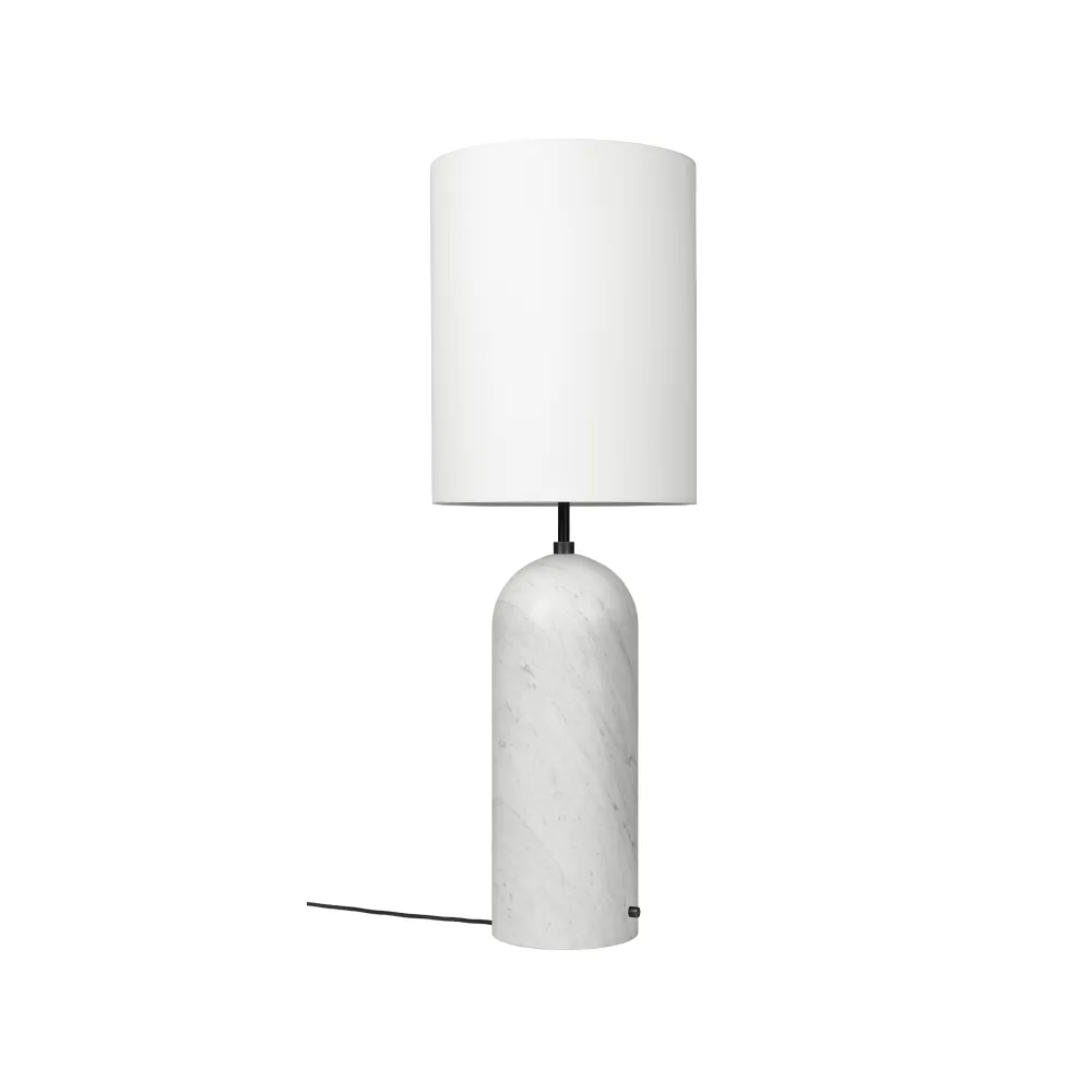 Gravity XL golvlampa, vit marmor/vit, high GUBI