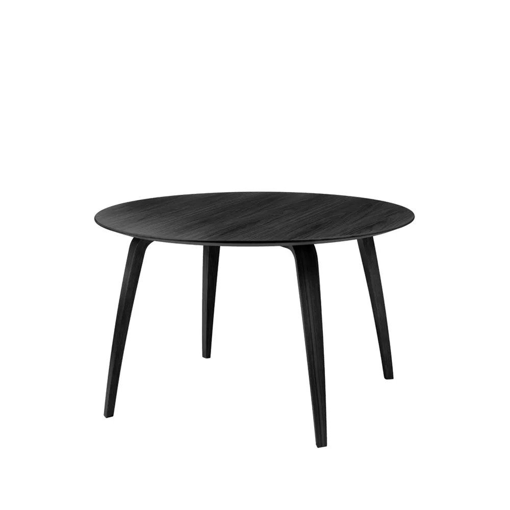 Gubi runt matbord, black stained ash GUBI