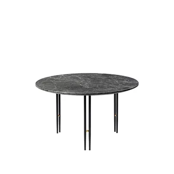 IOI soffbord - grey emperador marble, ø70, svart stativ - GUBI