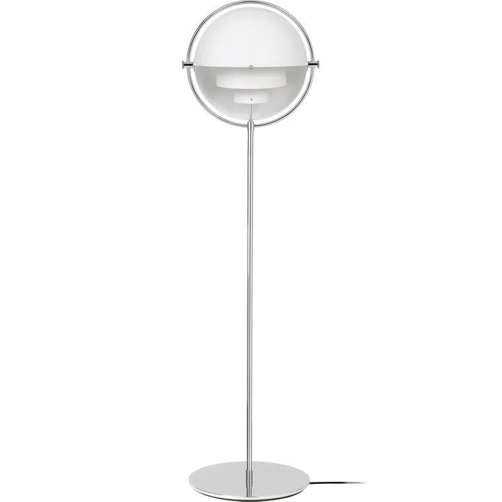 Multi-Lite golvlampa - Krom-vit - GUBI