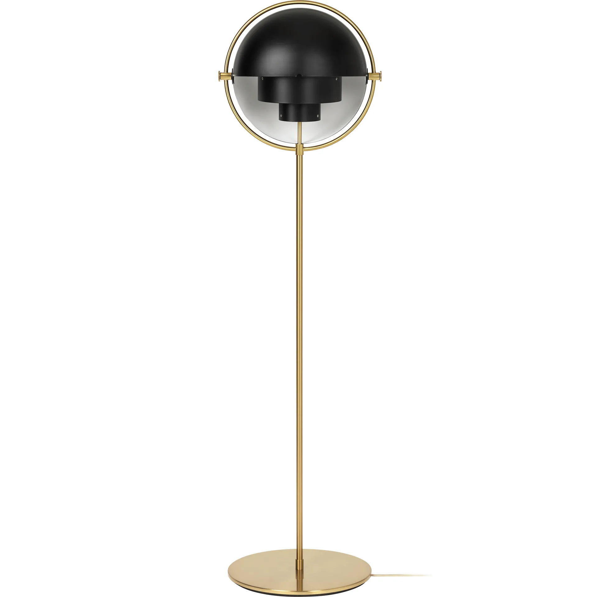 Multi-Lite golvlampa, Mässing-svart GUBI