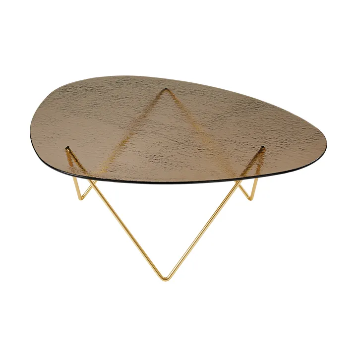 Pedrera soffbord - Semimatt mässing-strukturglas brons - GUBI