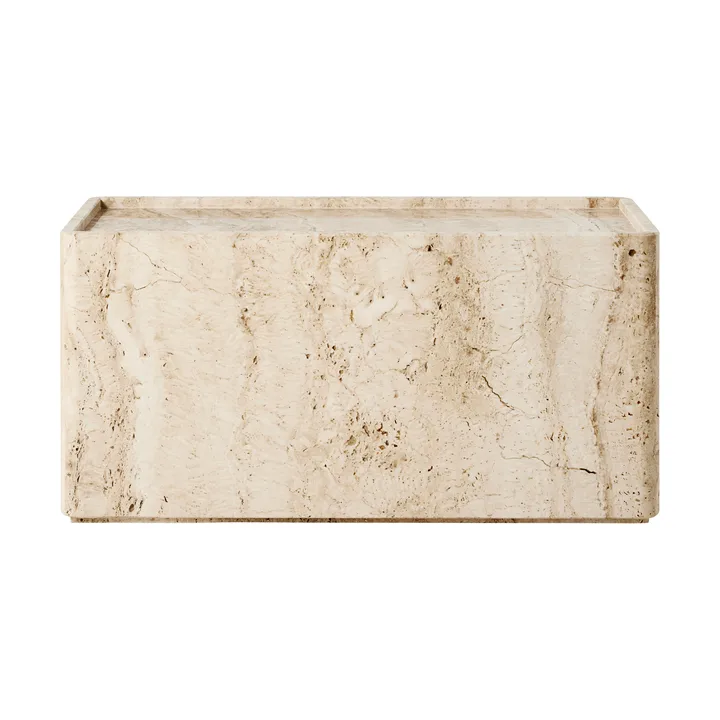 Pietra sidobord 30x80x40 cm - Neutral white travertine - GUBI