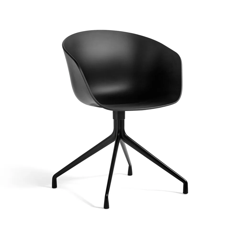 About a Chair 20 kontorsstol, Black, svart stativ HAY
