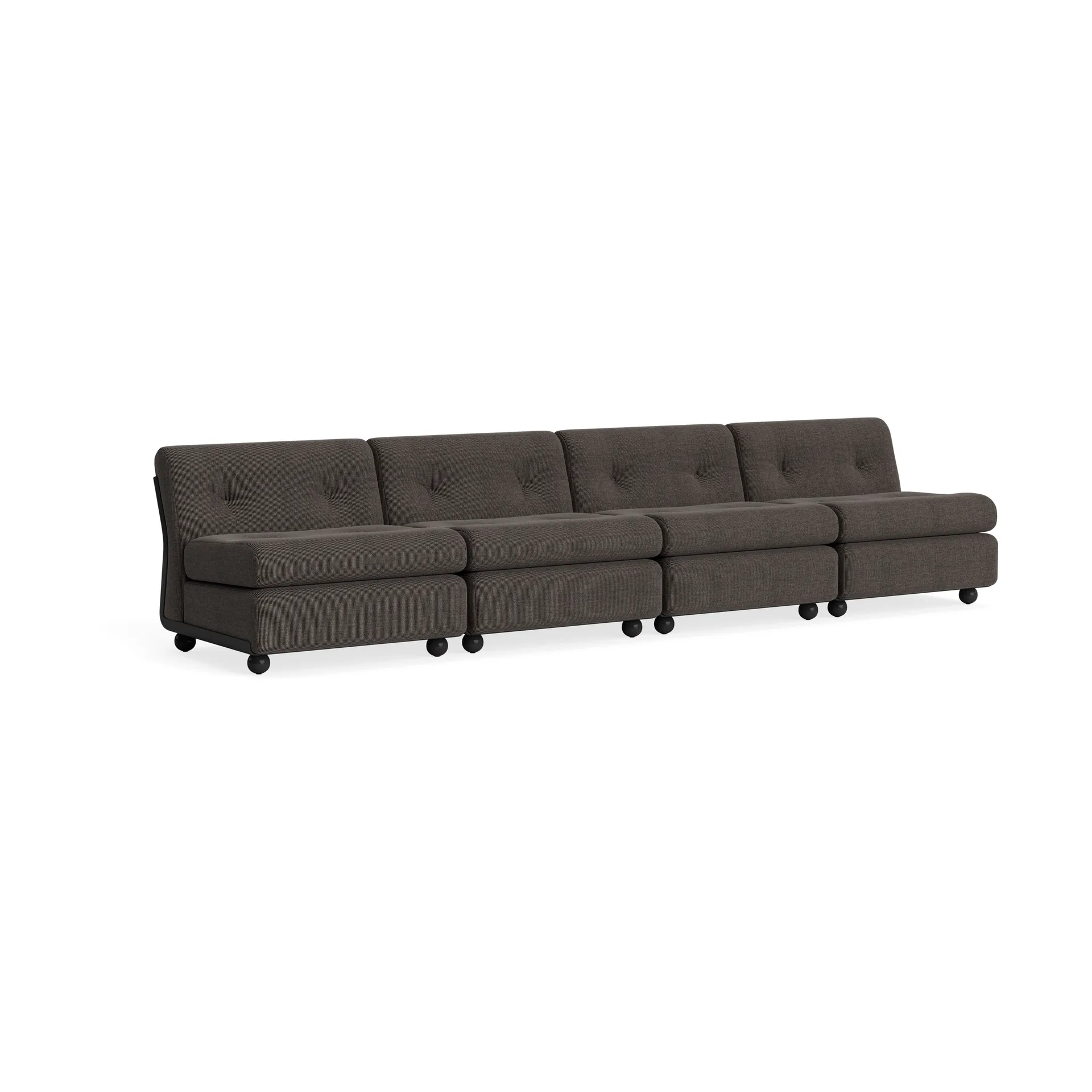 Amanta soffmodul, Anthracite shell-yuma 1010, 4-sits HAY
