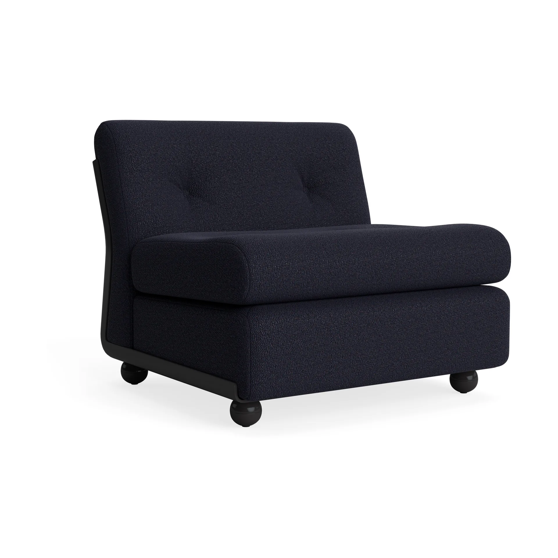 Amanta soffmodul, Anthracite-turf blue red mélange, 1-sits/fåtölj HAY