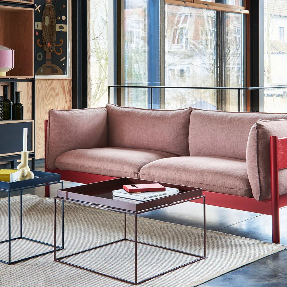 Arbour ECO 2-sits Soffa, Re-wool 648 multi-vinröd bok HAY