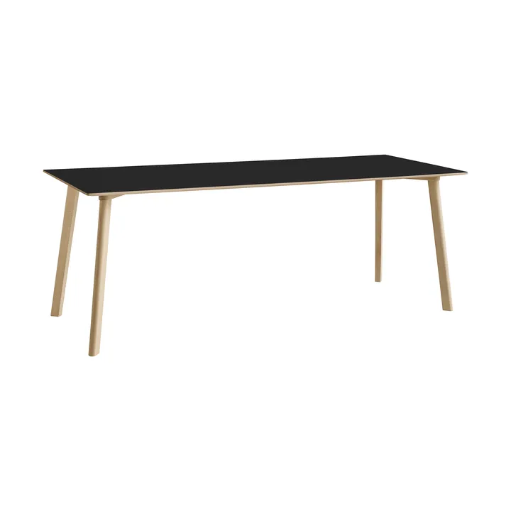 CPH210 Deux 2.0 bord 75x200 cm - Black laminate-untreated beech - HAY