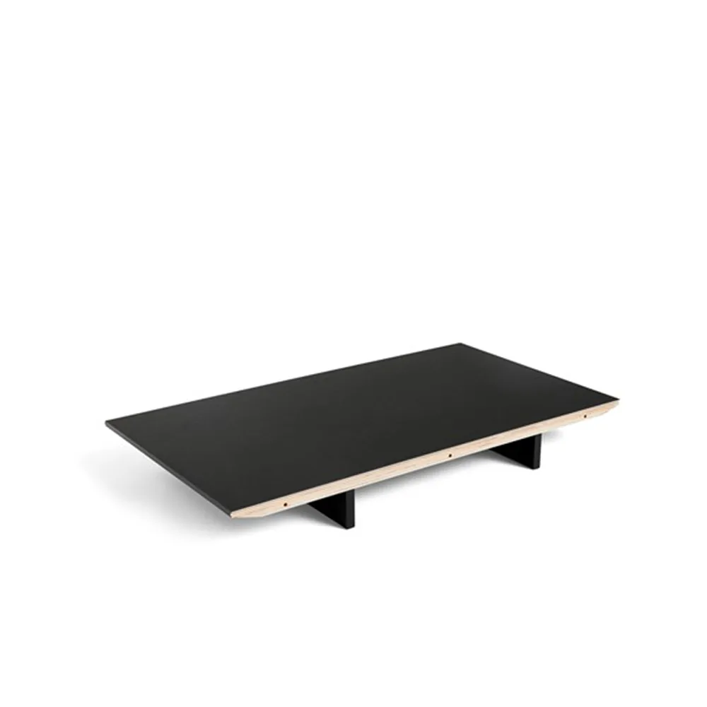 CPH30 Extendable iläggsskiva, Black linoleum-80 cm-ekram svart HAY