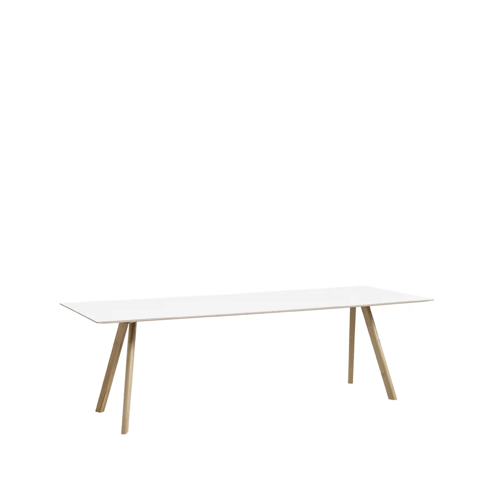 CPH30 matbord, 250 cm, white laminate, såpat ekstativ HAY