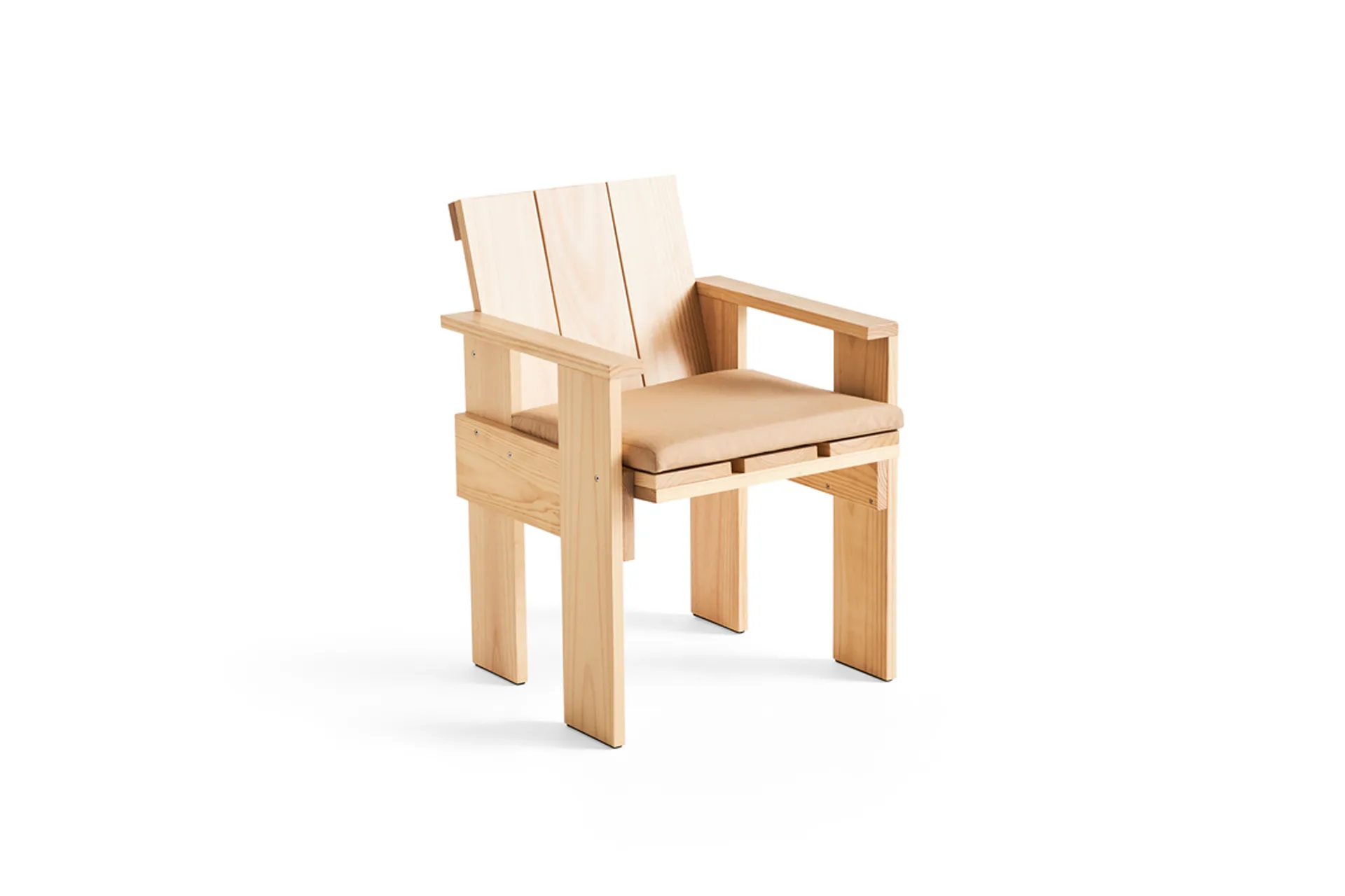 Crate Dining Chair karmstol, Water-based lacquered pinewood HAY