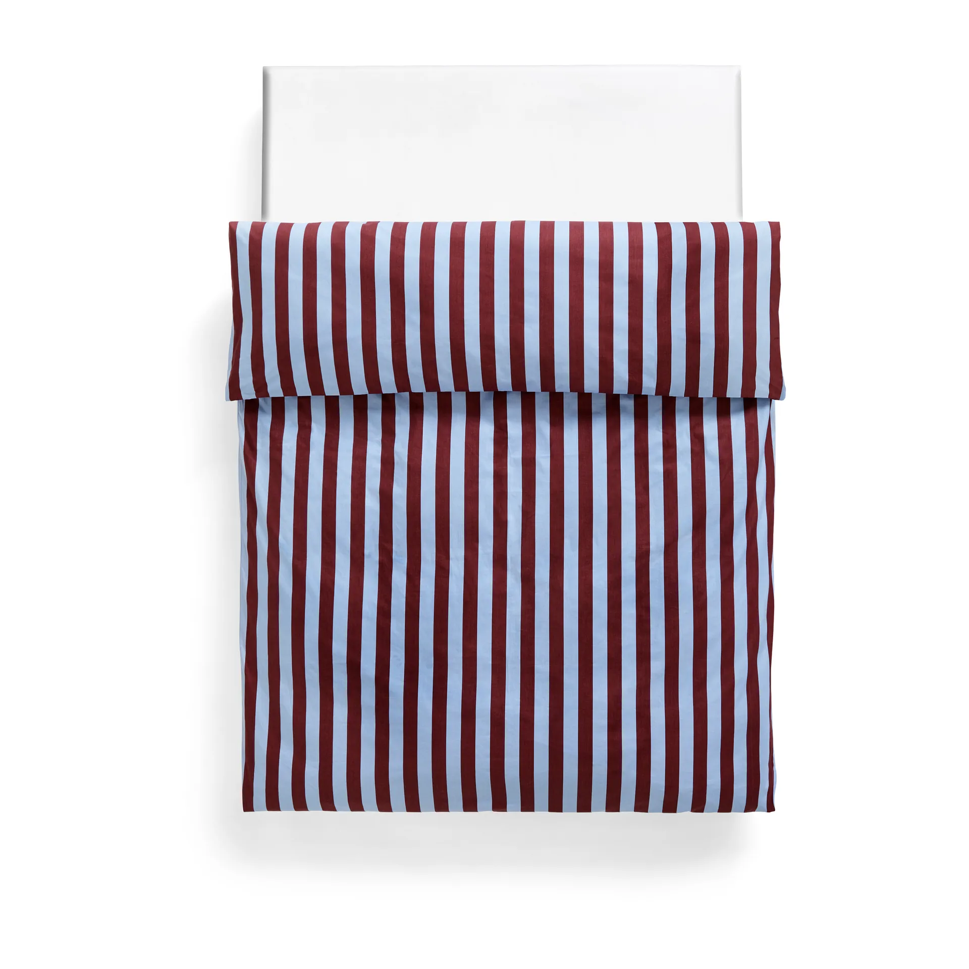 Été påslakan 220x220 cm, Bordeaux-Sky blue HAY