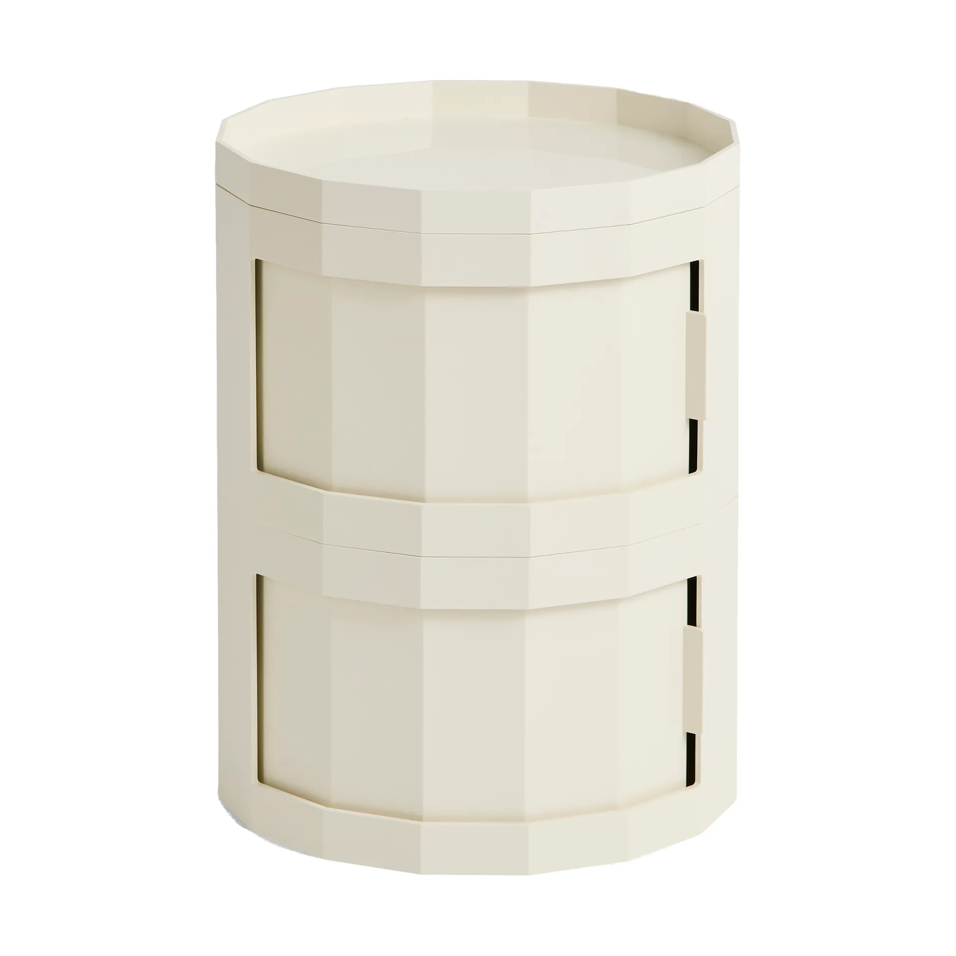 Facet Cabinet 20 sidobord, Eggshell HAY