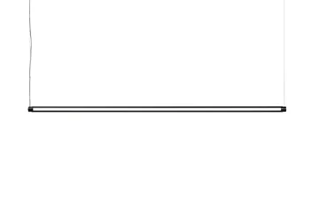 Factor Linear Suspension taklampa 1500 Diffused - Soft black - HAY