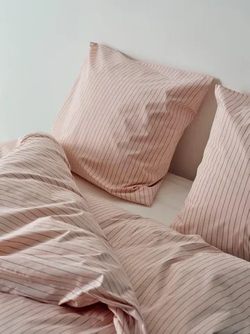 Fineline påslakan 150x210 cm - Soft pink - HAY