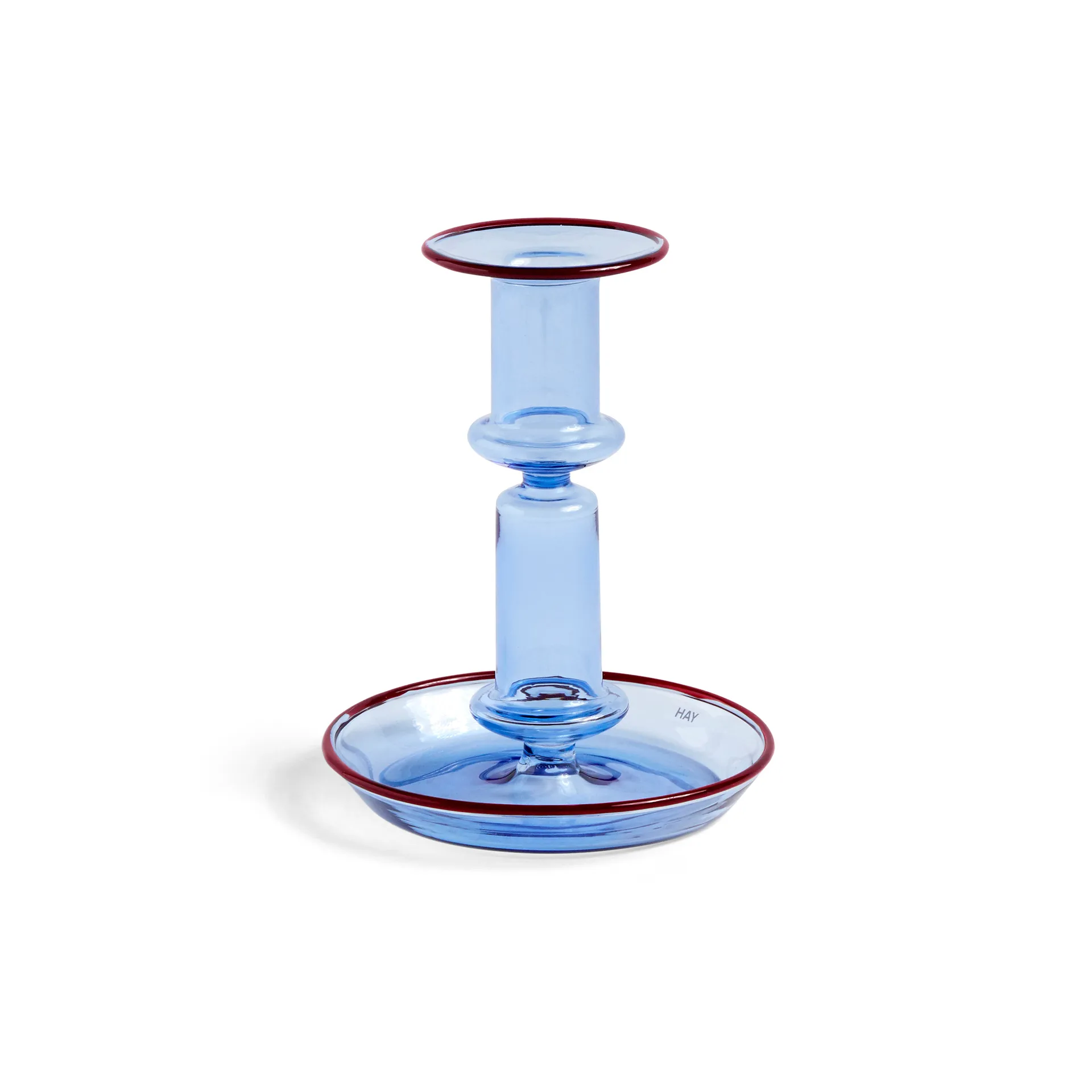 Flare medium ljusstake, Light blue-red HAY