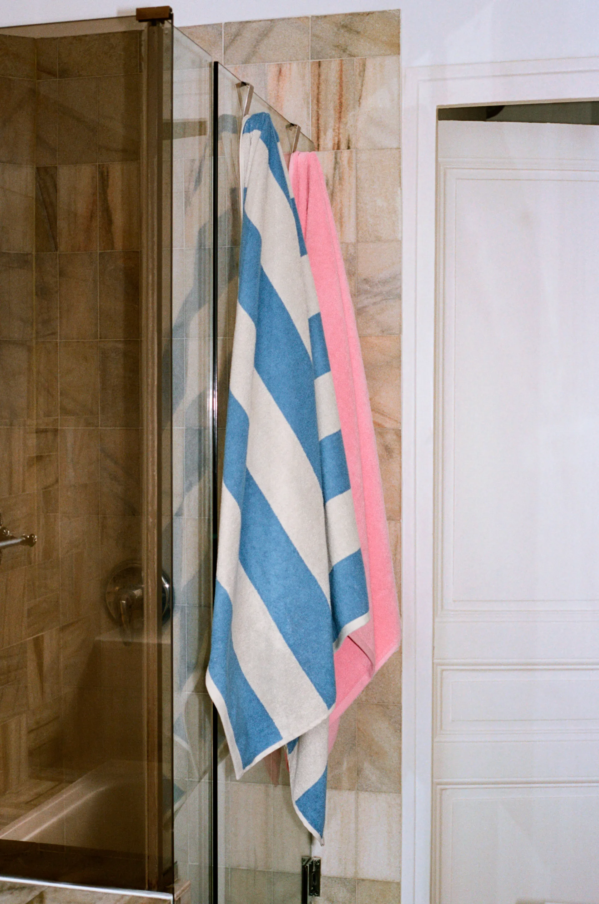 Frotté Stripe handduk 50x100 cm, Blue HAY