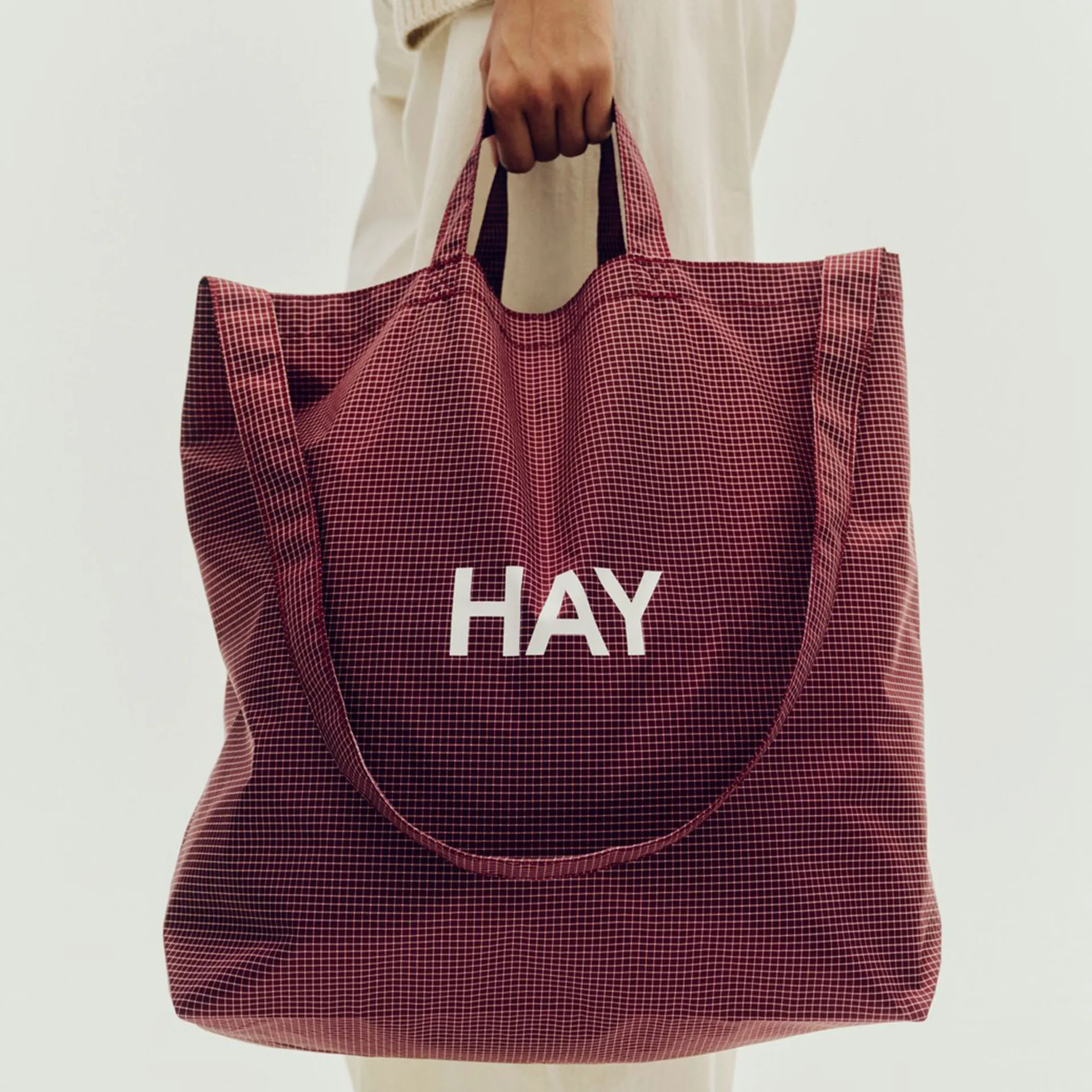 Grid Crossover Bag väska medium, Burgundy, medium HAY