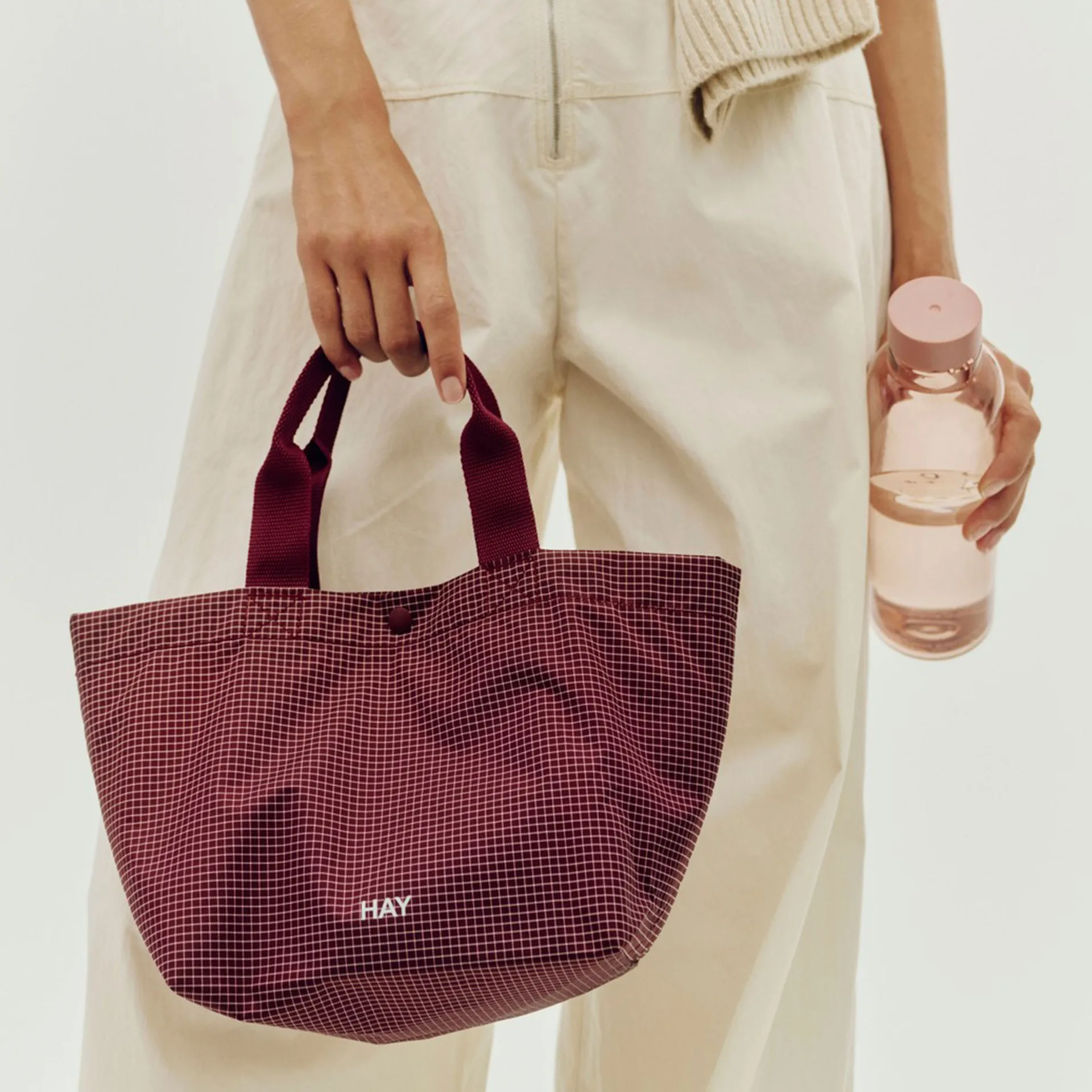Grid Everyday Bag väska, Burgundy, mini HAY
