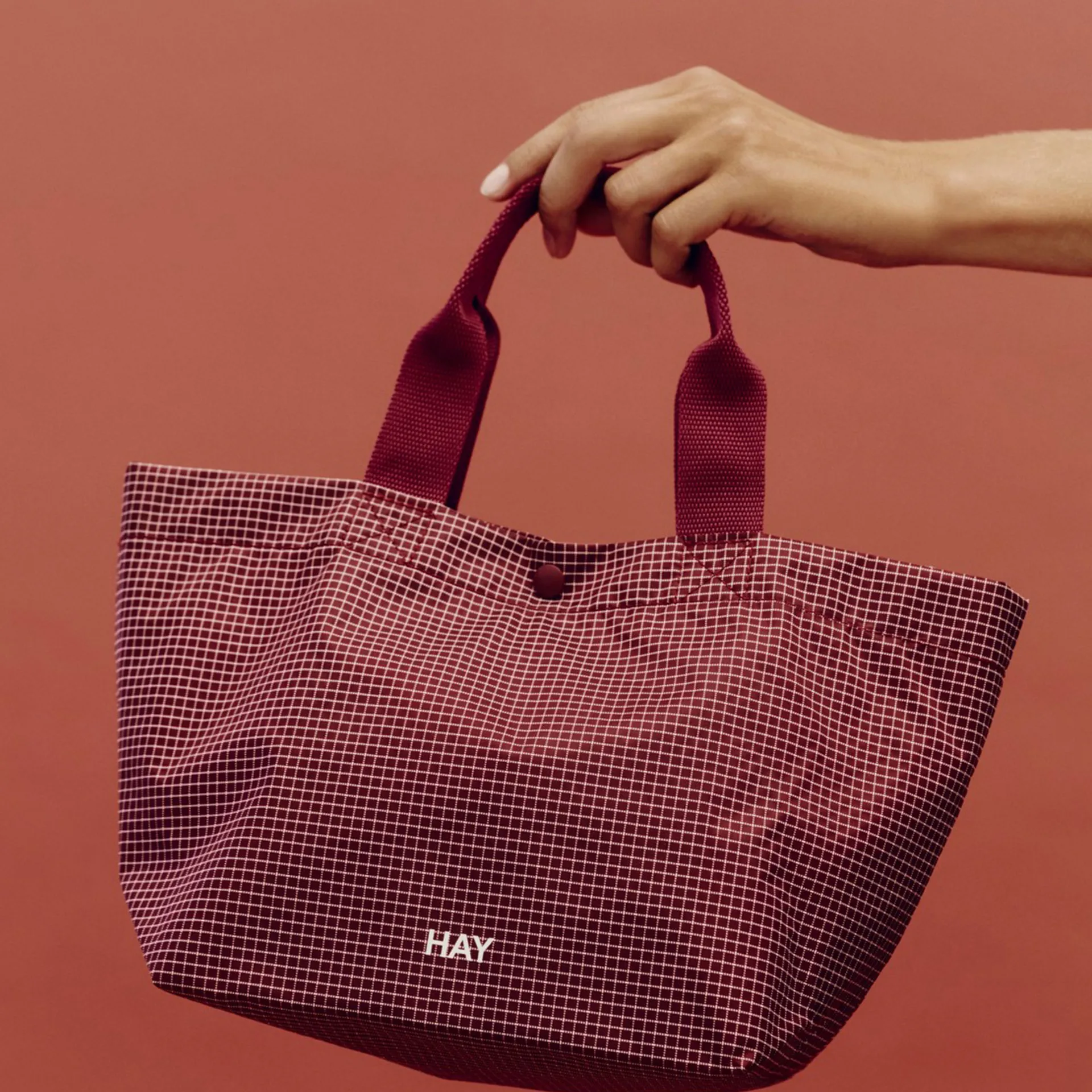 Grid Everyday Bag väska, Burgundy, mini HAY