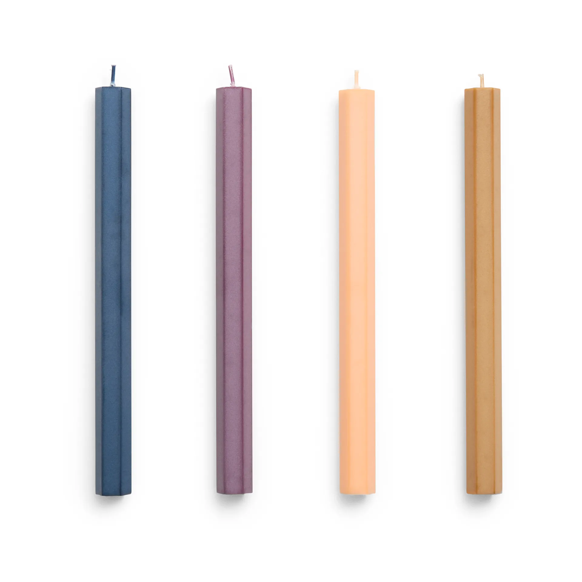 Hexagon Candle ljus mix 4-pack, Dark HAY