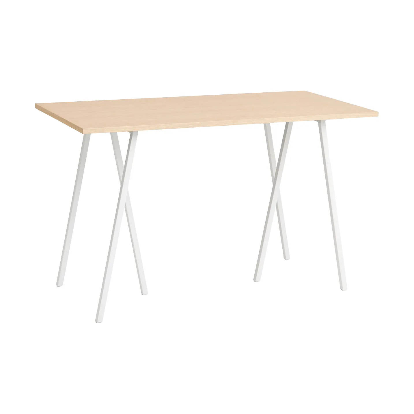Loop Stand incl. support barbord 77,5x160 cm, White-clear lacq. oak HAY