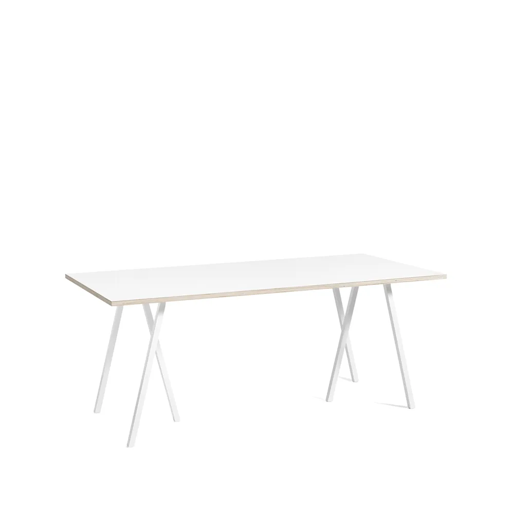 Loop Stand matbord, White laminate-white, 180 cm HAY