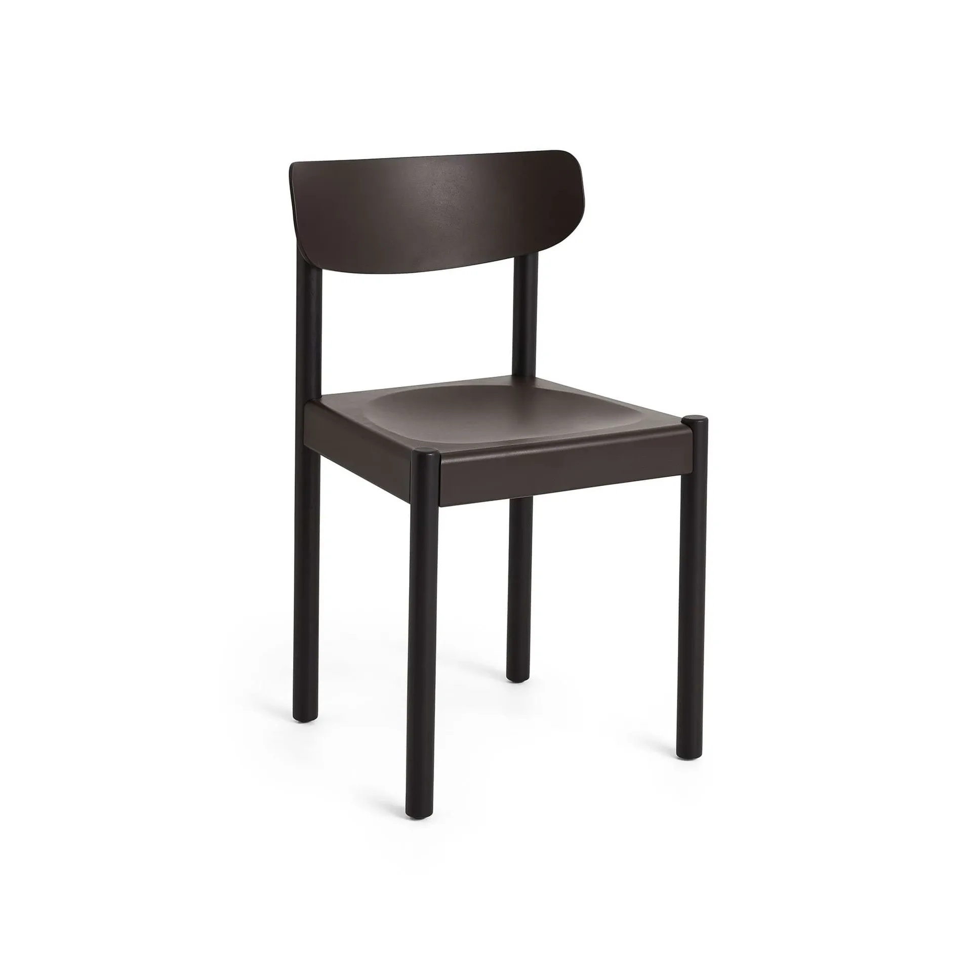 Pack Chair 10 stol, Iron black ek-graphite brown HAY